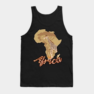 Giraffe auf dem Kontinent Afrika Tank Top